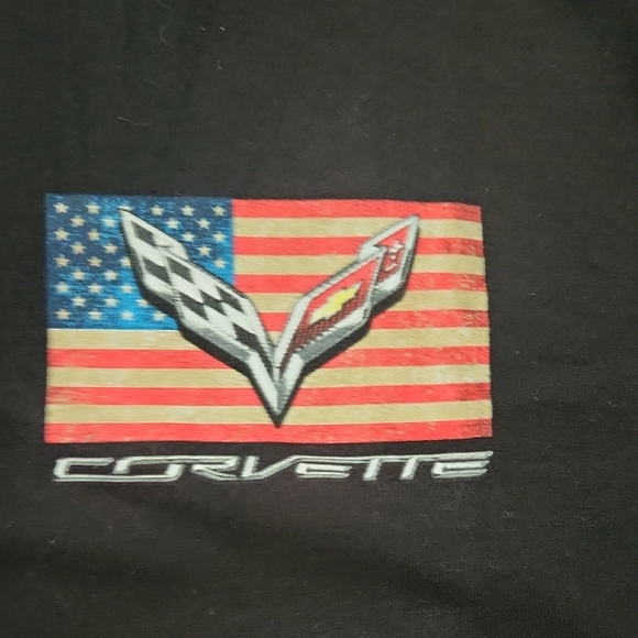 Black Men's Corvette Stingray Short Sleeve Tee Size XL - Picture 3 of 4